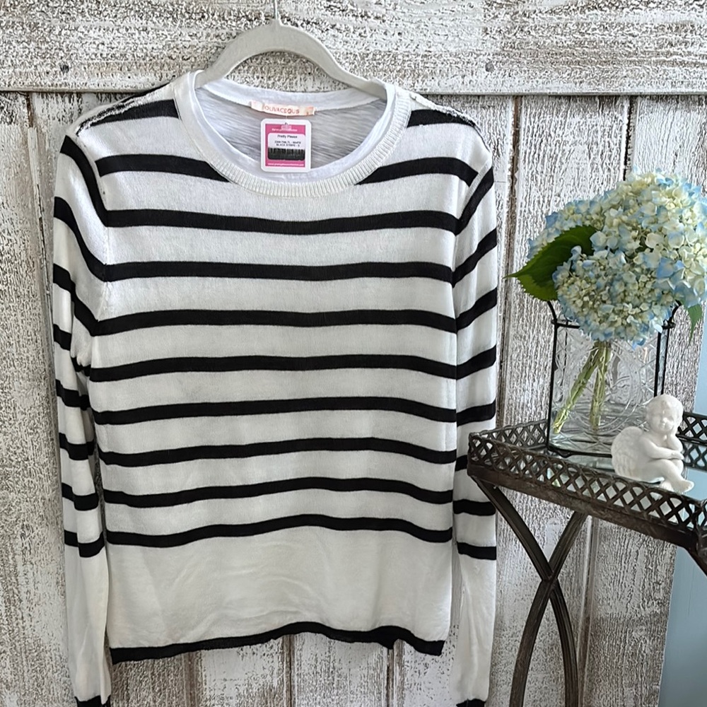 Olivaceous Striped Sweater